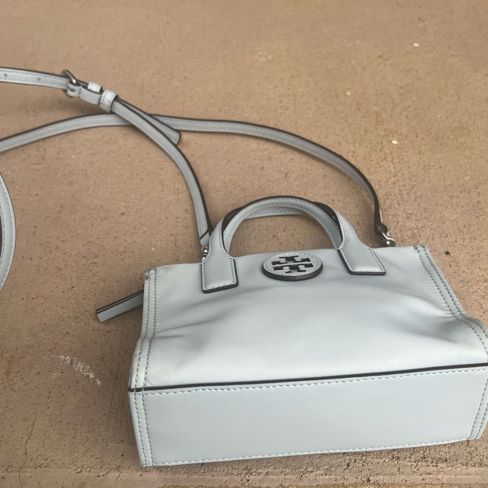 Tory Burch Gray Crossbody Bag with Logo Accent - Picture 2 of 5